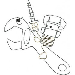 Stickserie - Ritter Schraube Doodle 2